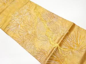 リサイクル　引箔若松模様織出し袋帯